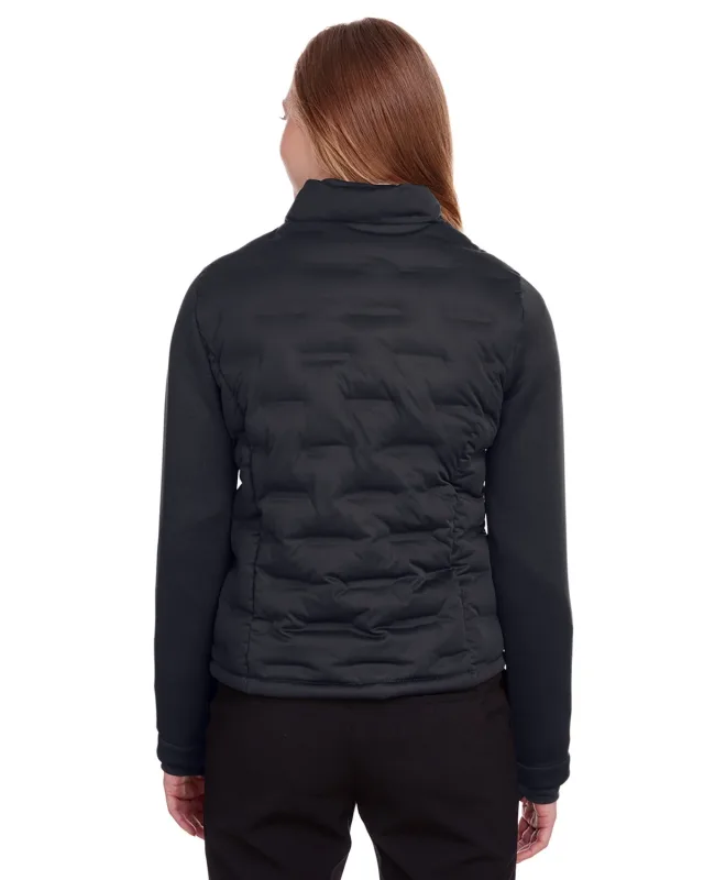 North End Ladies' Loft Pioneer Hybrid Bomber Jacket — view 6