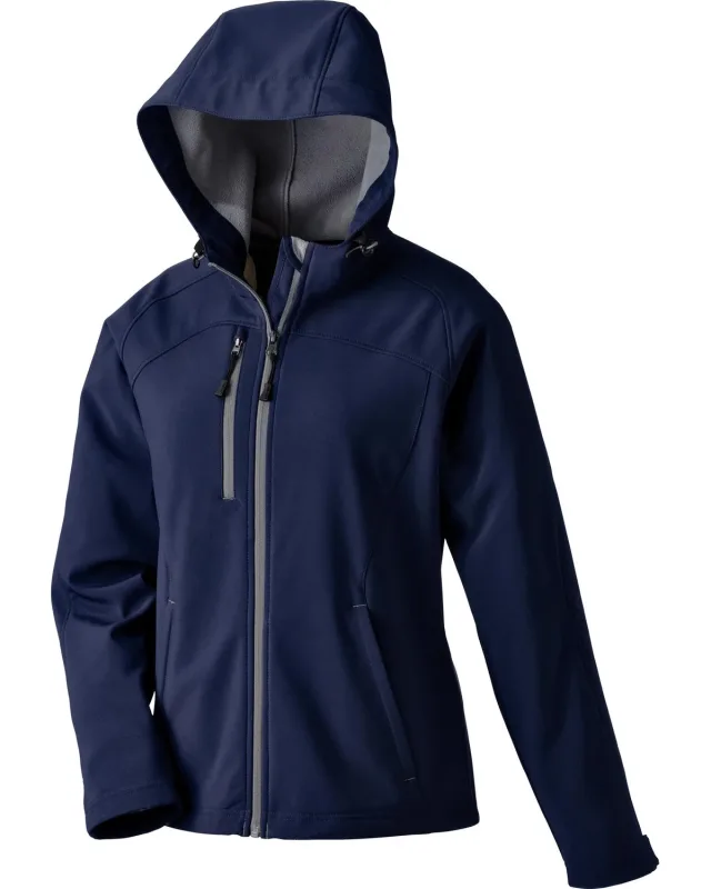 North End Ladies' Prospect Two-Layer Fleece Bonded Soft Shell Hooded Jacket — view 12