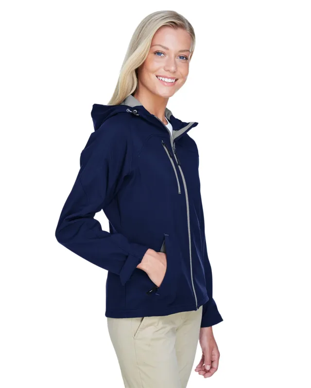 North End Ladies' Prospect Two-Layer Fleece Bonded Soft Shell Hooded Jacket — view 13