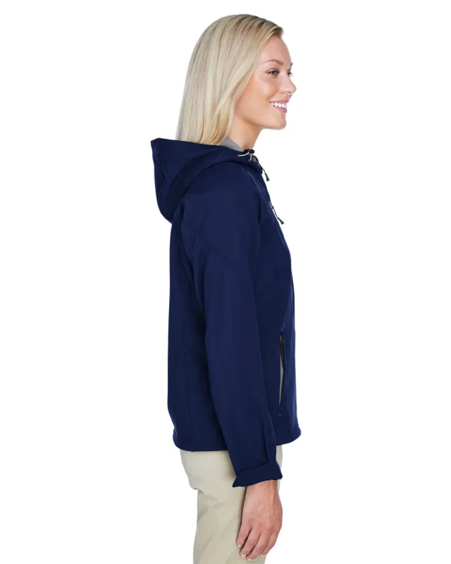 North End Ladies' Prospect Two-Layer Fleece Bonded Soft Shell Hooded Jacket — view 14