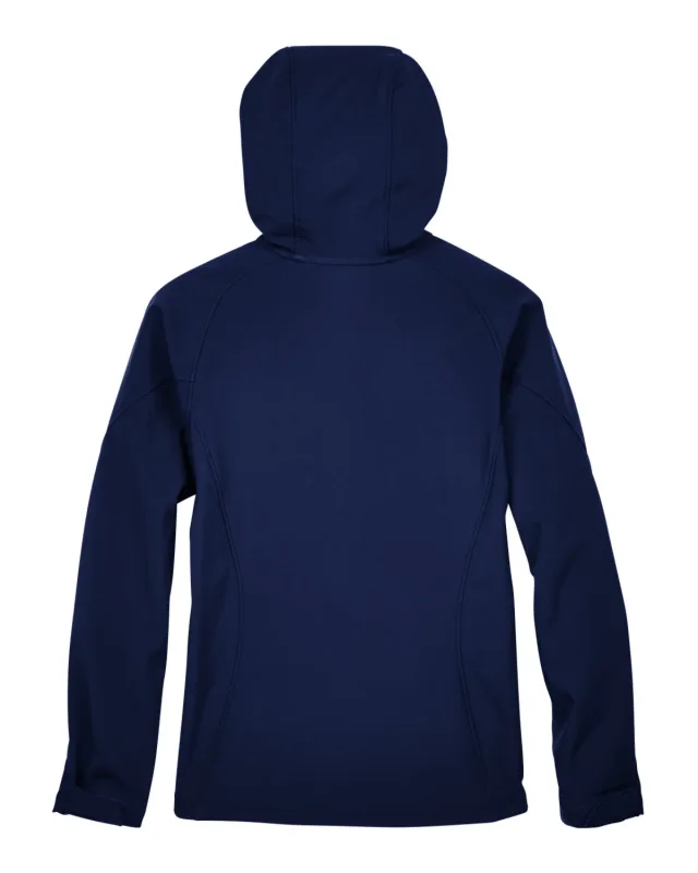North End Ladies' Prospect Two-Layer Fleece Bonded Soft Shell Hooded Jacket — view 9