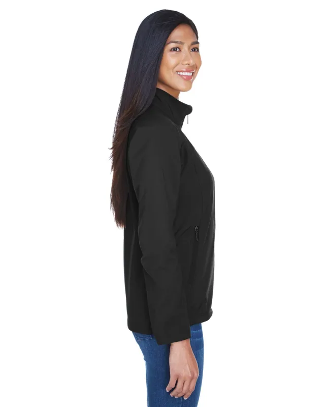 North End Ladies' Three-Layer Fleece Bonded Performance Soft Shell Jacket — view 6