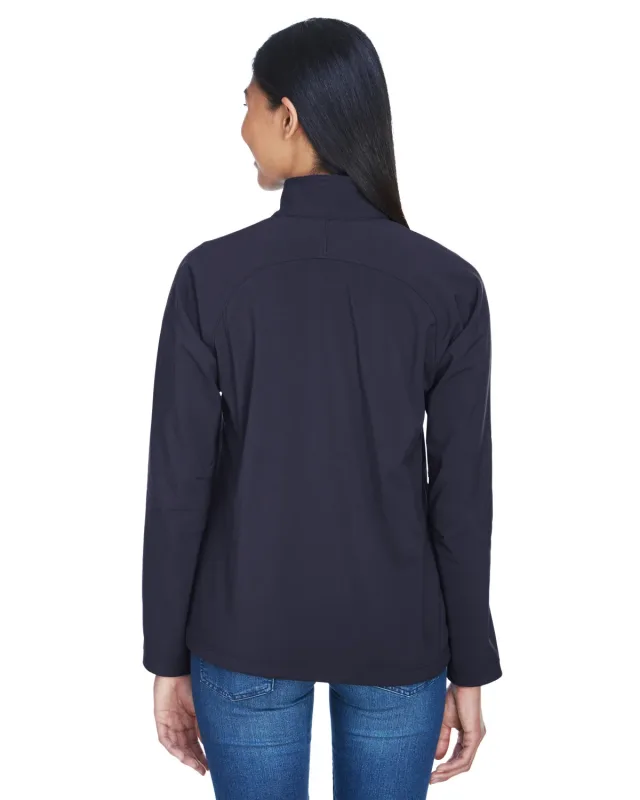 North End Ladies' Three-Layer Fleece Bonded Performance Soft Shell Jacket — view 7