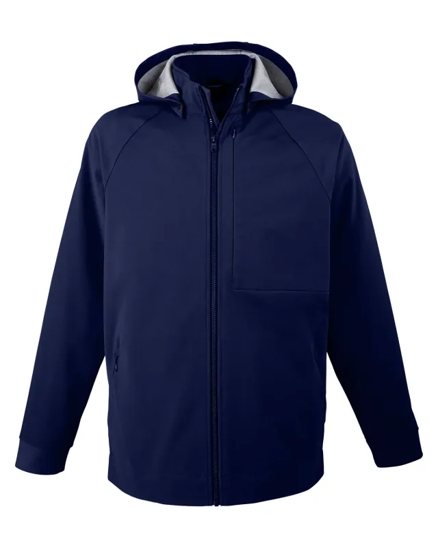North End Men's City Hybrid Soft Shell Hooded Jacket — view 18