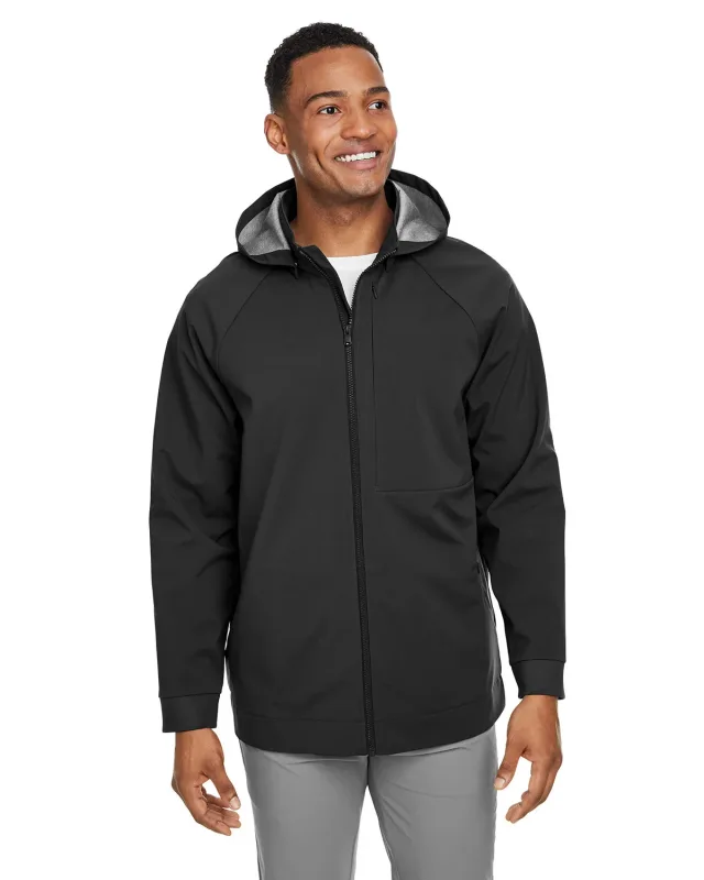 North End Men's City Hybrid Soft Shell Hooded Jacket — view 4