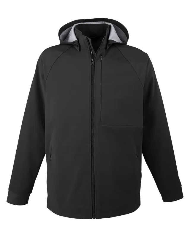 North End Men's City Hybrid Soft Shell Hooded Jacket — view 8