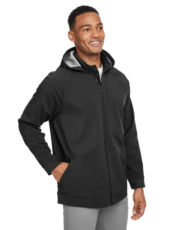North End Men's City Hybrid Soft Shell Hooded Jacket — view 9