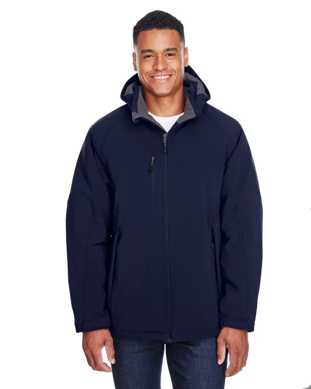 North End Men's Glacier Insulated Three-Layer Fleece Bonded Soft Shell Jacket with Detachable Hood — view 10