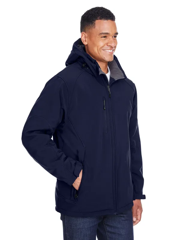 North End Men's Glacier Insulated Three-Layer Fleece Bonded Soft Shell Jacket with Detachable Hood — view 11