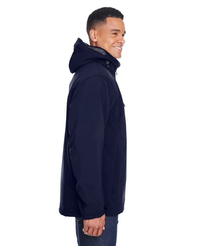 North End Men's Glacier Insulated Three-Layer Fleece Bonded Soft Shell Jacket with Detachable Hood — view 12