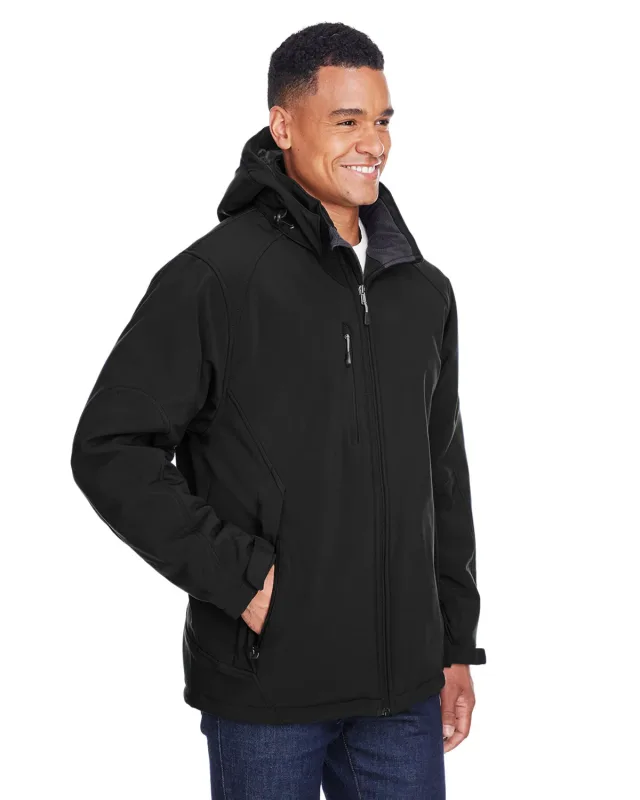 North End Men's Glacier Insulated Three-Layer Fleece Bonded Soft Shell Jacket with Detachable Hood — view 5