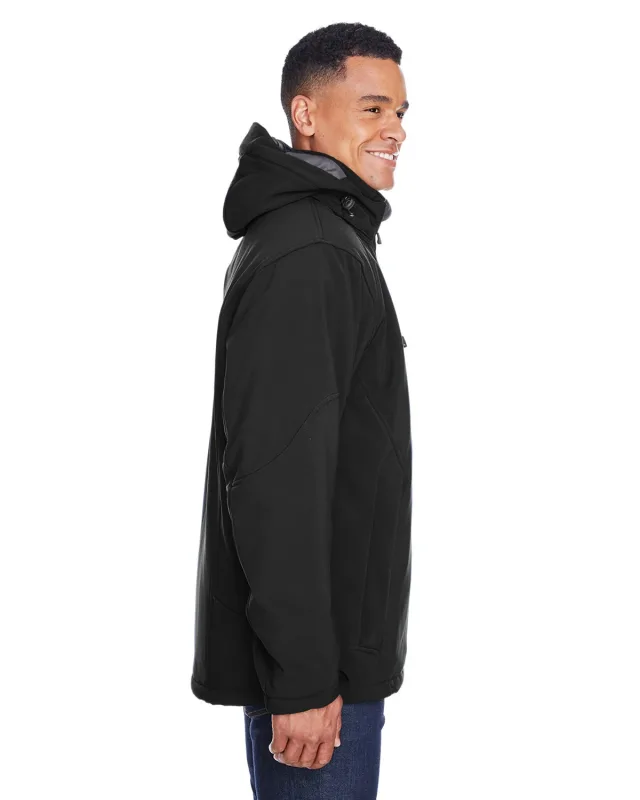 North End Men's Glacier Insulated Three-Layer Fleece Bonded Soft Shell Jacket with Detachable Hood — view 6