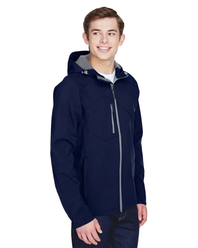 North End Men's Prospect Two-Layer Fleece Bonded Soft Shell Hooded Jacket — view 11