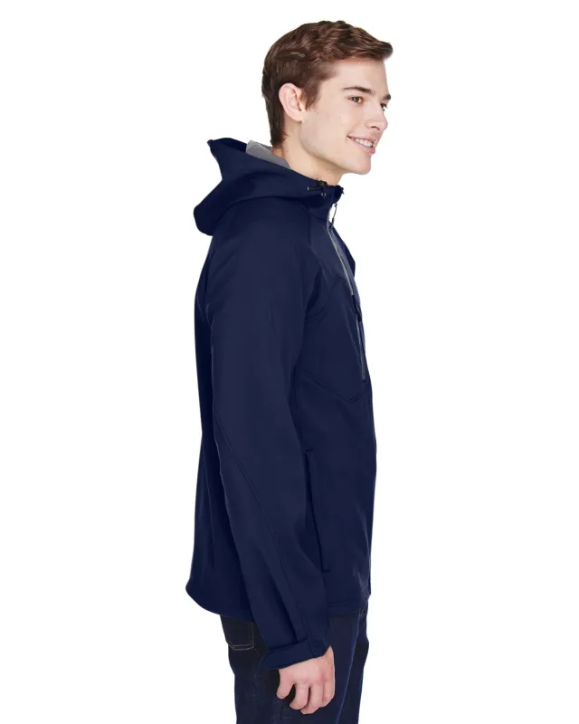 North End Men's Prospect Two-Layer Fleece Bonded Soft Shell Hooded Jacket — view 12