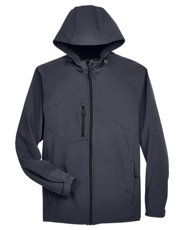 North End Men's Prospect Two-Layer Fleece Bonded Soft Shell Hooded Jacket — view 15