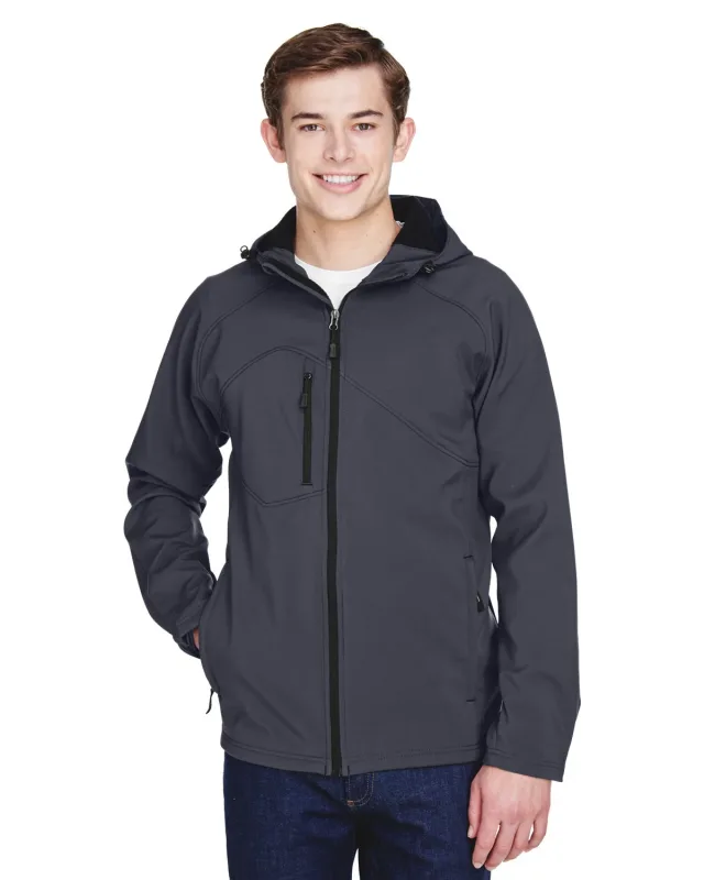 North End Men's Prospect Two-Layer Fleece Bonded Soft Shell Hooded Jacket — view 16