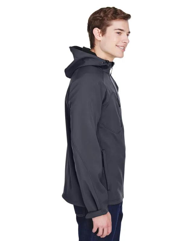 North End Men's Prospect Two-Layer Fleece Bonded Soft Shell Hooded Jacket — view 18