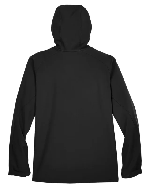 North End Men's Prospect Two-Layer Fleece Bonded Soft Shell Hooded Jacket — view 2