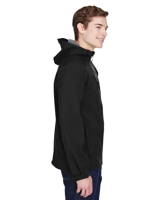 North End Men's Prospect Two-Layer Fleece Bonded Soft Shell Hooded Jacket — view 6