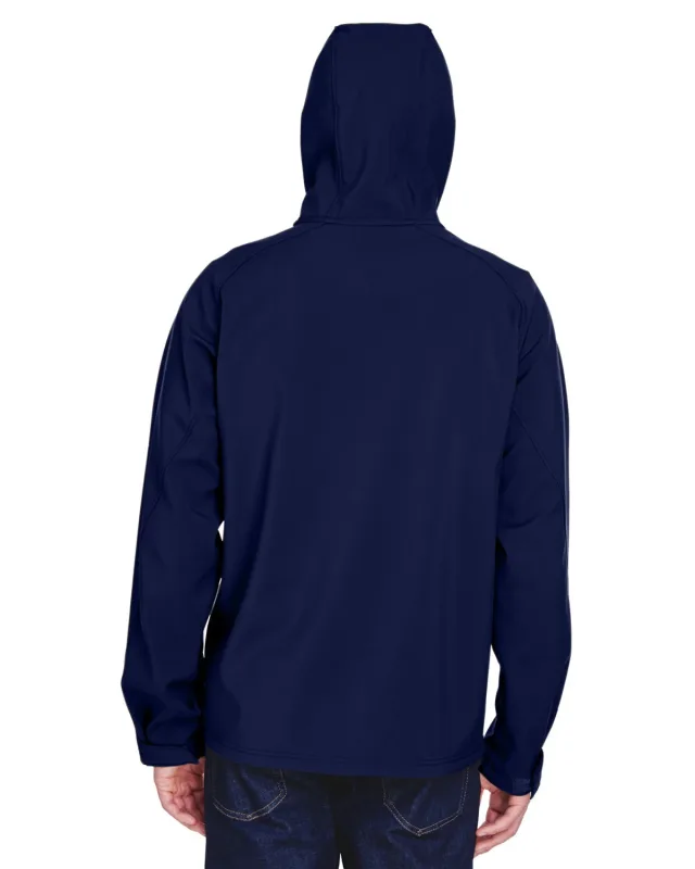 North End Men's Prospect Two-Layer Fleece Bonded Soft Shell Hooded Jacket — view 7