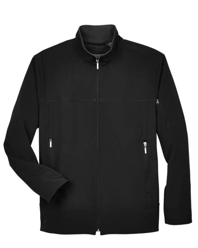 North End Men's Three-Layer Fleece Bonded Performance Soft Shell Jacket — view 3