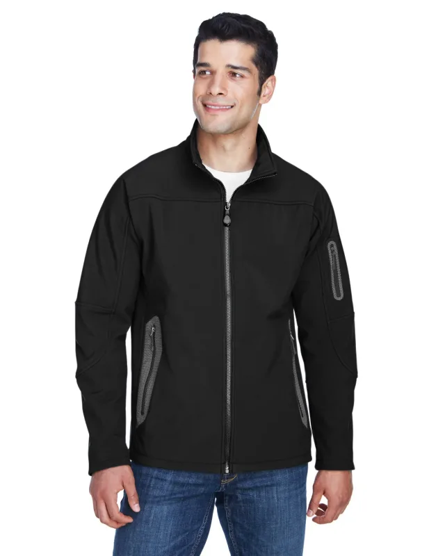 North End Men's Three-Layer Fleece Bonded Soft Shell Technical Jacket — view 10