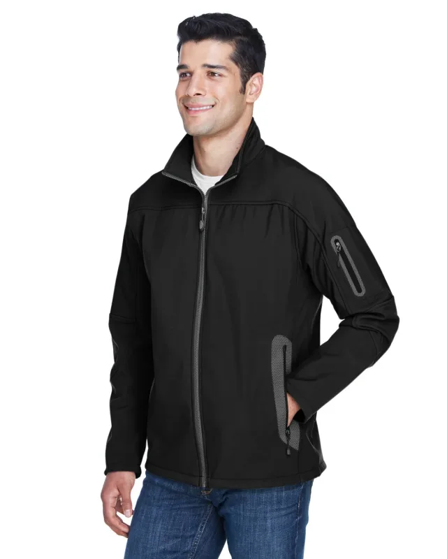 North End Men's Three-Layer Fleece Bonded Soft Shell Technical Jacket — view 11