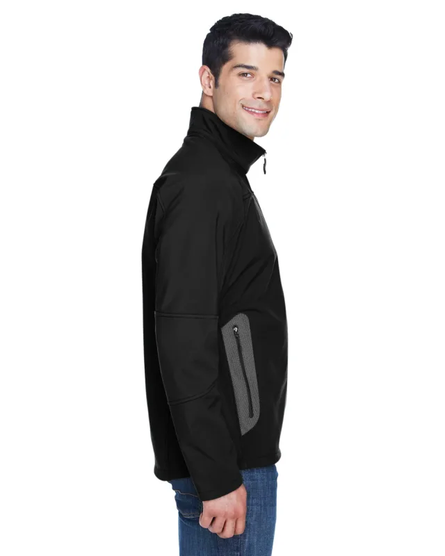 North End Men's Three-Layer Fleece Bonded Soft Shell Technical Jacket — view 12