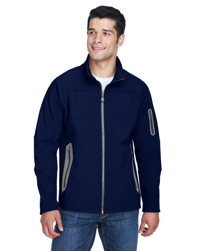 North End Men's Three-Layer Fleece Bonded Soft Shell Technical Jacket — view 16