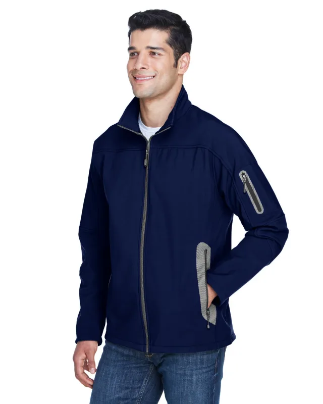 North End Men's Three-Layer Fleece Bonded Soft Shell Technical Jacket — view 17