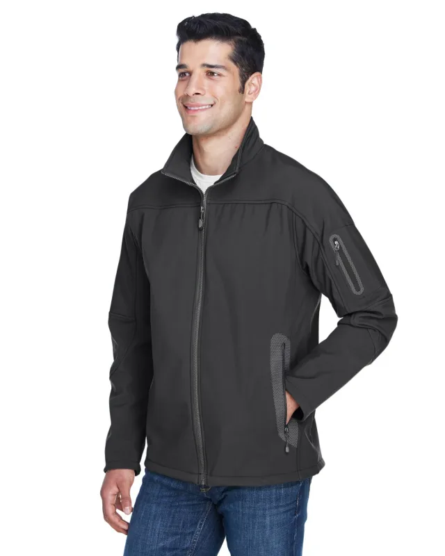 North End Men's Three-Layer Fleece Bonded Soft Shell Technical Jacket — view 5