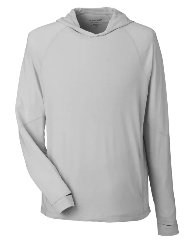 North End Unisex JAQ Stretch Performance Hooded T-Shirt — view 38