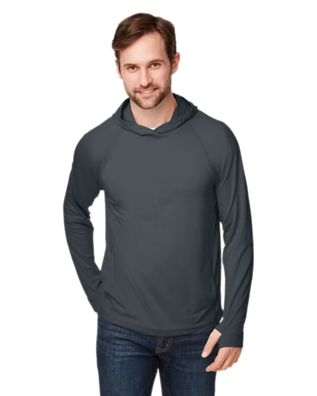 North End Unisex JAQ Stretch Performance Hooded T-Shirt — view 4