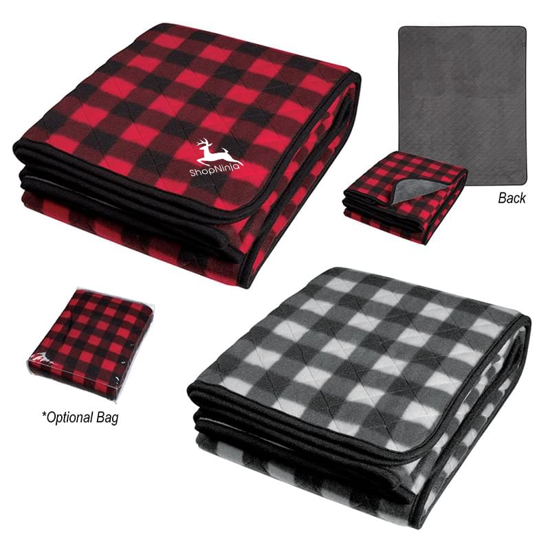Custom Printed Northwoods Plaid Blanket