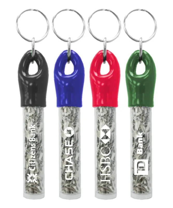 Novelty Currency-Filled Cylinder Keychain