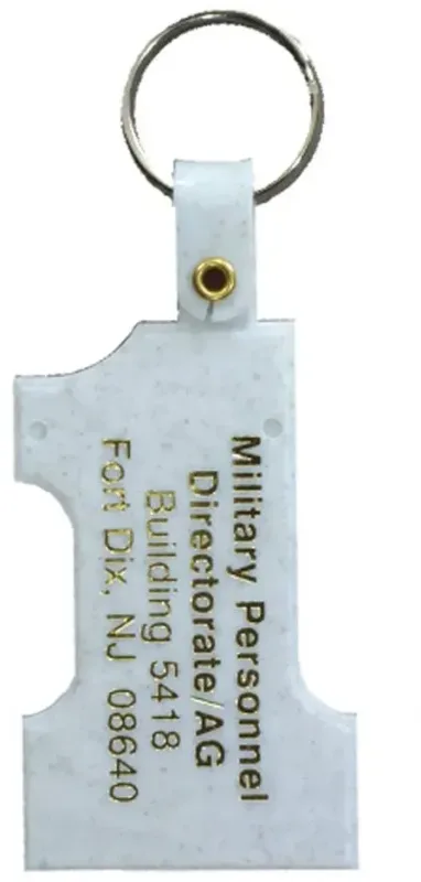 Customizable Number One Shaped Key Tag — view 14