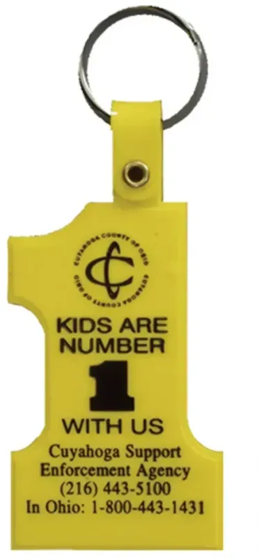 Customizable Number One Shaped Key Tag — view 5