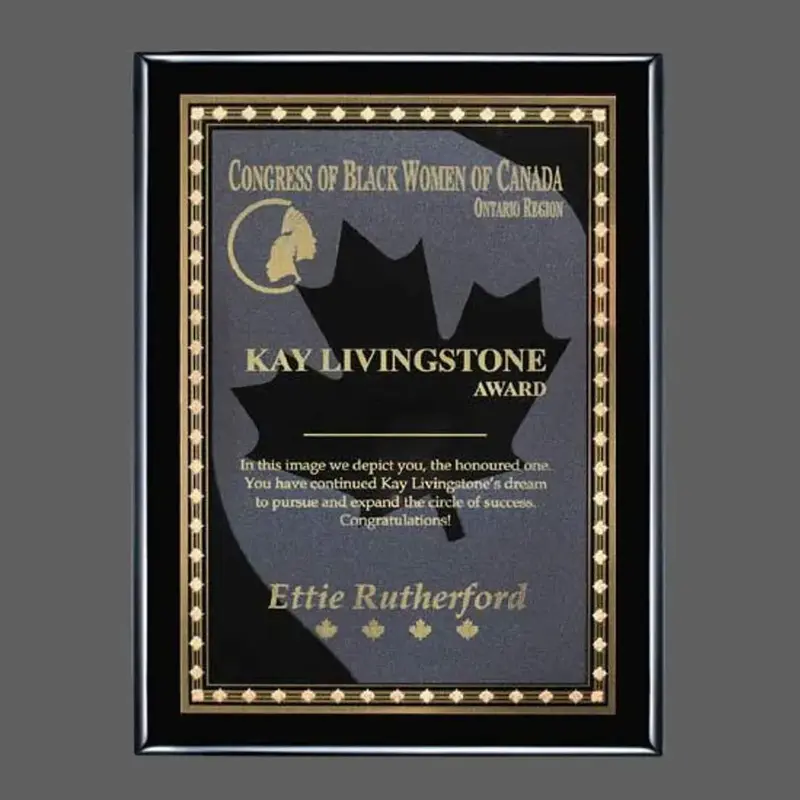 Customizable High-Gloss Brass Plaque with Engraving