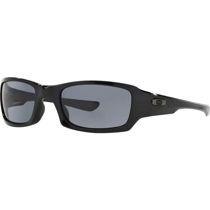 Oakley Fives Squared Sunglasses: Polished Black/Grey