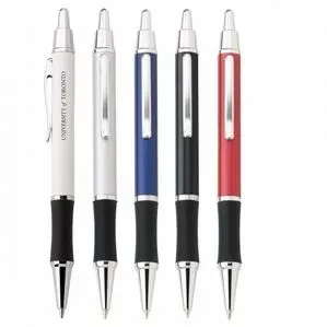 Omni Ballpoint Metal Pen w/ Chrome Trim & Comfort Grip