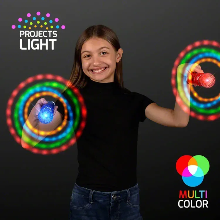 Orbiting LED toy Wand with crystal ball — view 2