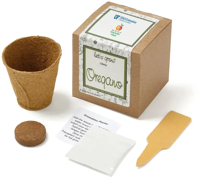 Oregano Growables Planter in Kraft Gift Box