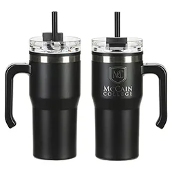 Outback 20 oz Stainless Steel/Polypropylene Mug with Lid and Straw — view 6