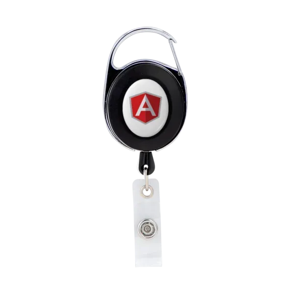 Oval Metal Retractable Badge Reel with Carabiner