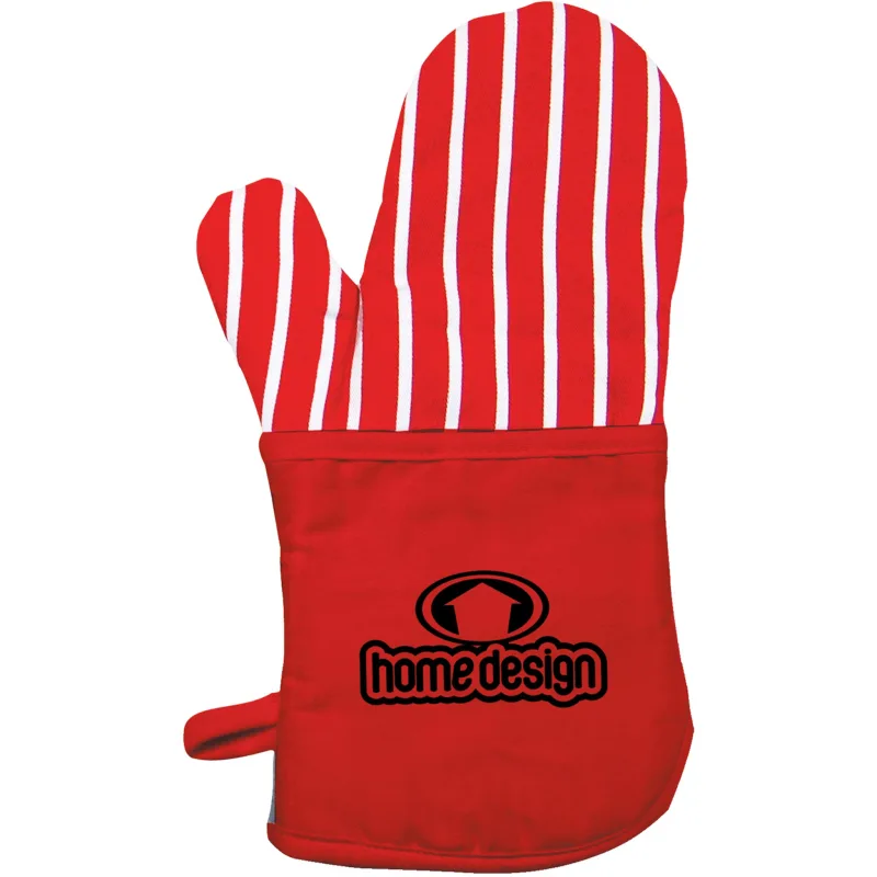Oven Mitt with Stripes — view 3