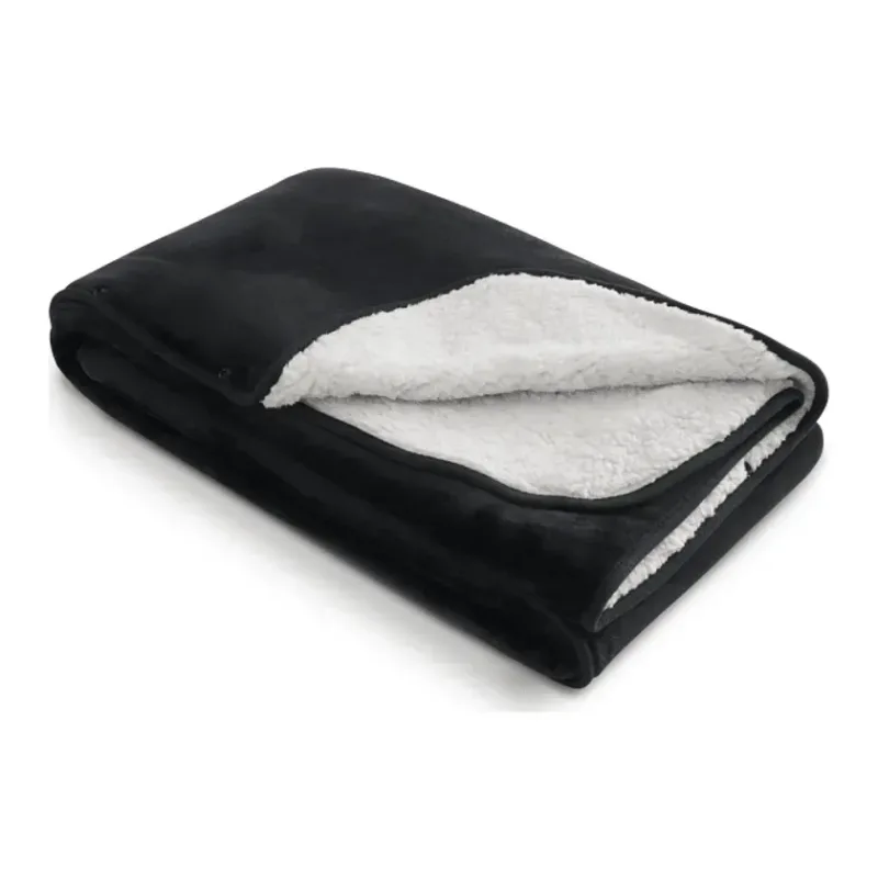 Oversized Wearable WFH Cozy Fleece Sherpa Blanket — view 3
