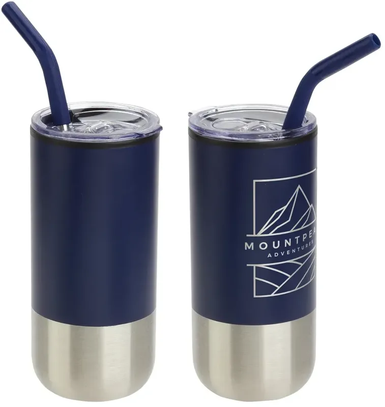 Custom Stainless Steel/Tritan Tumbler with Straw - 16 oz. — view 10