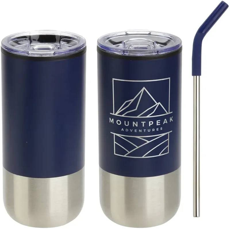 Custom Stainless Steel/Tritan Tumbler with Straw - 16 oz. — view 6