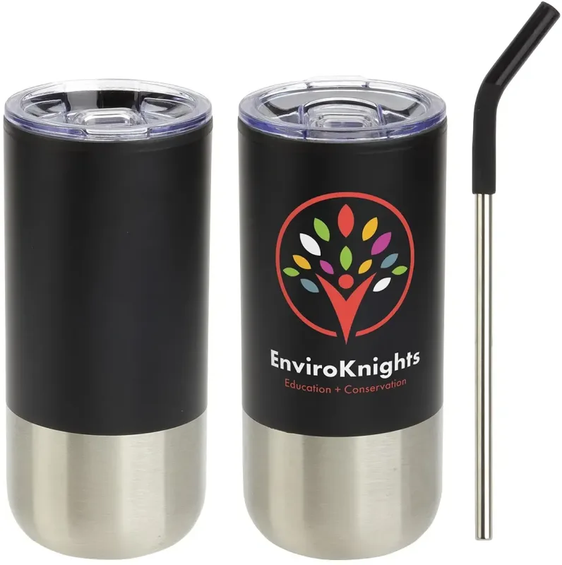 Custom Stainless Steel/Tritan Tumbler with Straw - 16 oz. — view 7