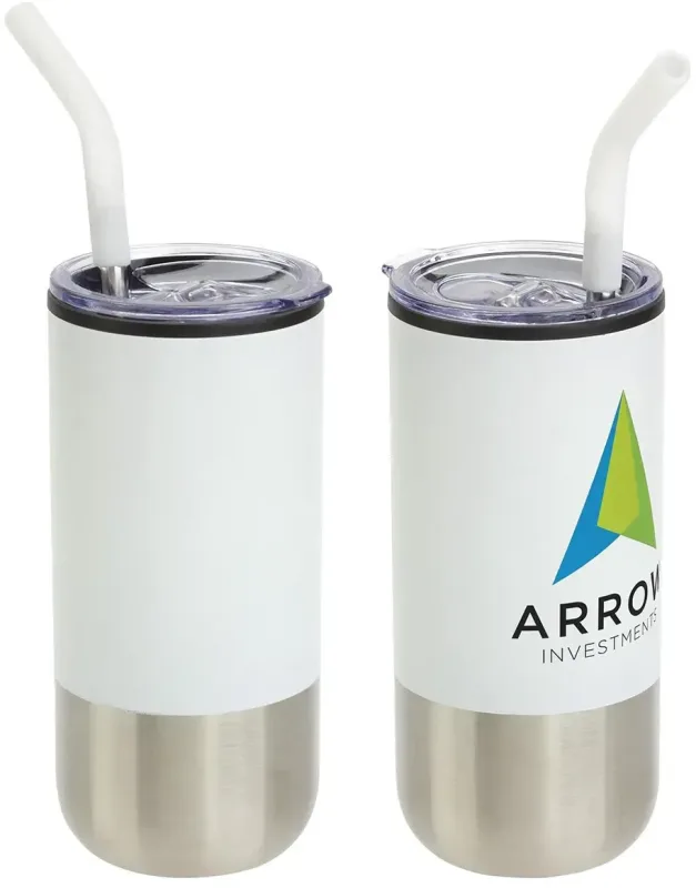 Custom Stainless Steel/Tritan Tumbler with Straw - 16 oz. — view 8